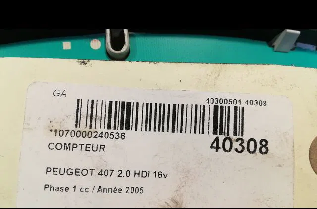 Compteur Peugeot 407 (6D_) 2.0 hdi 135 (6drhrh, 6drhre, 6drhrg, 6drhrj) (2004-2010) 4 portes occasion — photo 2
