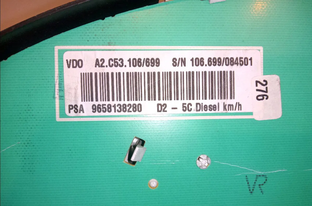 Compteur Peugeot 407 SW (6E_) 1.6 hdi 110 (2004-2010) 5 portes occasion — photo 3