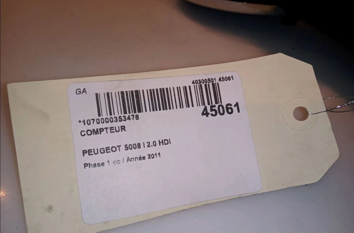 Compteur Peugeot 5008 (0U_, 0E_) 2.0 hdi 150 - bluehdi 150 (2009-2017) 5 portes occasion — photo 4