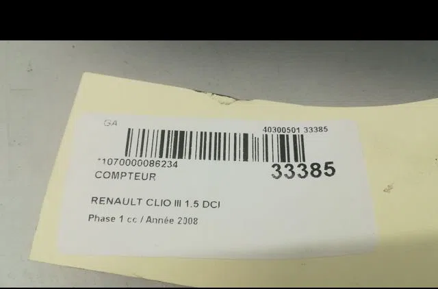 Compteur RENAULT CLIO III 2008 occasion — photo 4
