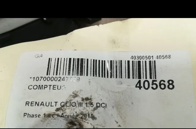 Compteur Renault CLIO III (BR0-1, CR0-1) 1.5 dci (c-br0g, c-br1g) (2005-2012) 5 portes occasion — photo 3
