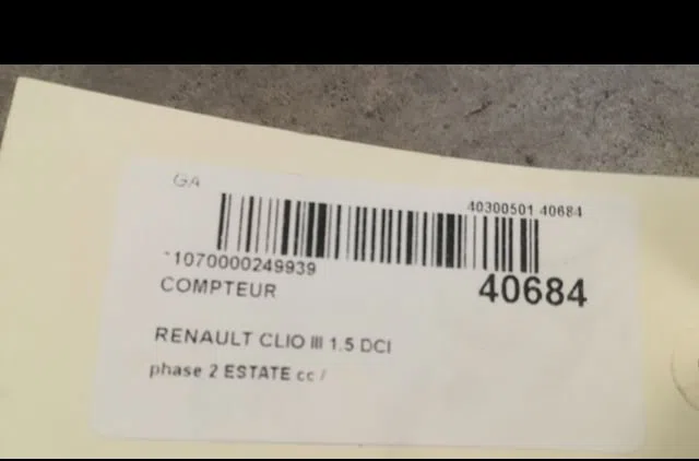 Compteur Renault CLIO III Grandtour (KR0-1_) 1.5 dci (2010-2012) occasion — photo 3