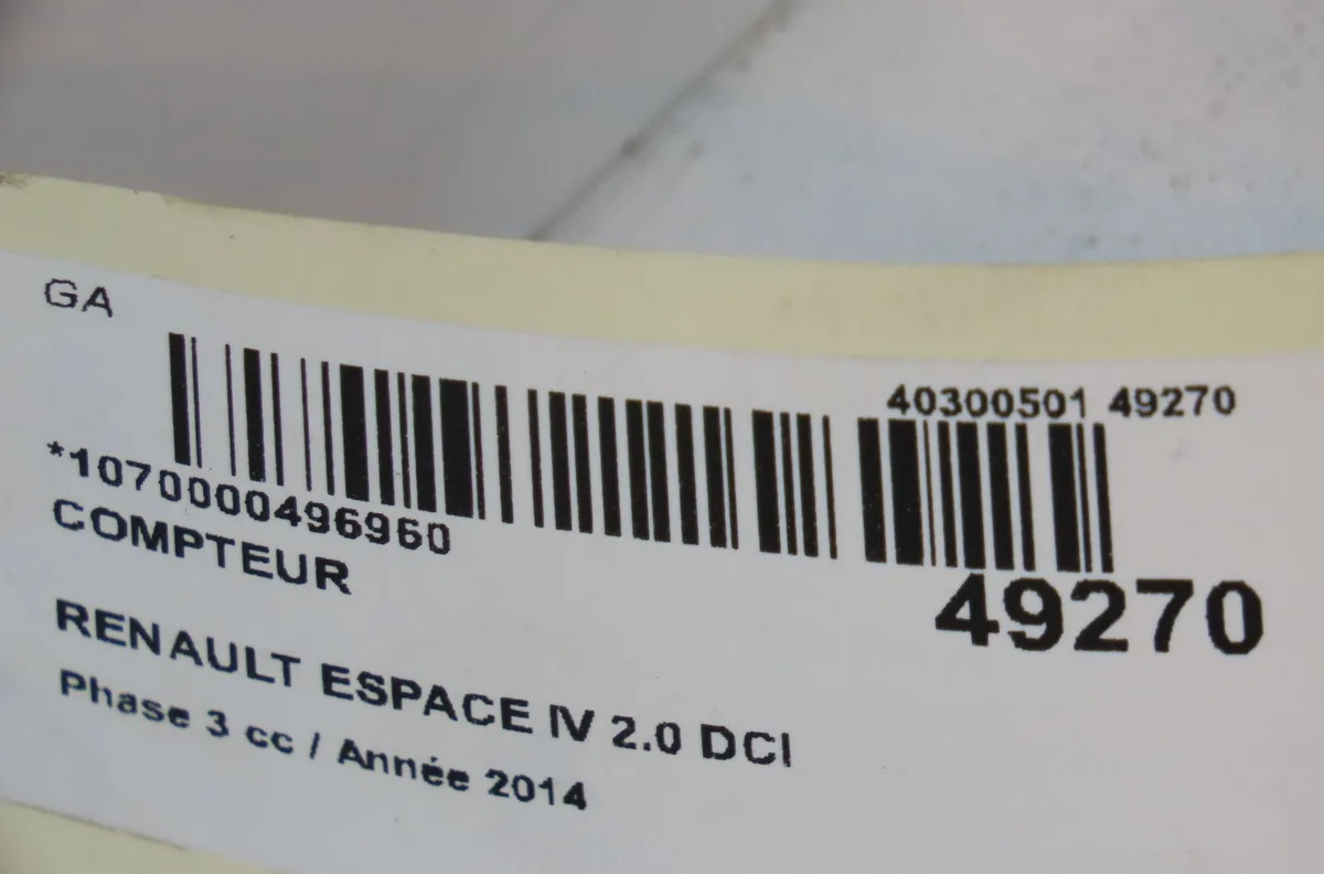 Compteur Renault ESPACE IV (JK0-1_) 2.0 dci (jk01, jk02, jk1j, jk1k, jk1h) (2006) occasion — photo 4