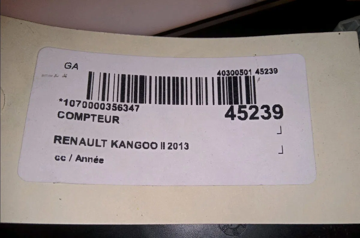 Compteur Renault KANGOO Express (FW0-1_) 1.5 dci 110 (fw06, fw12) (2013) occasion — photo 4