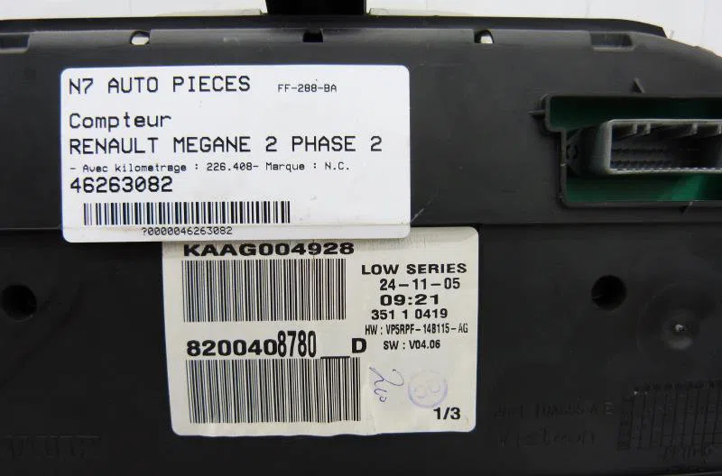 Compteur RENAULT MEGANE 2 PHASE 2 occasion — photo 4