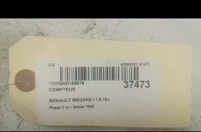 Compteur Renault MEGANE I (BA0-1_) 1.6 16v (ba04, ba0b, ba11, ba1j, ba16, ba19, ba1k, ba1v,... (1999-2002) occasion — photo 3
