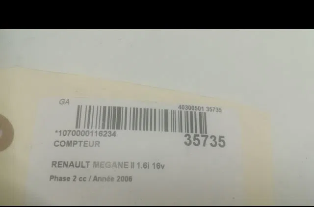 Compteur Renault MEGANE II A trois volumes (LM0-1_) 1.6 16v (lm1r, lm0c) (2006) occasion — photo 3