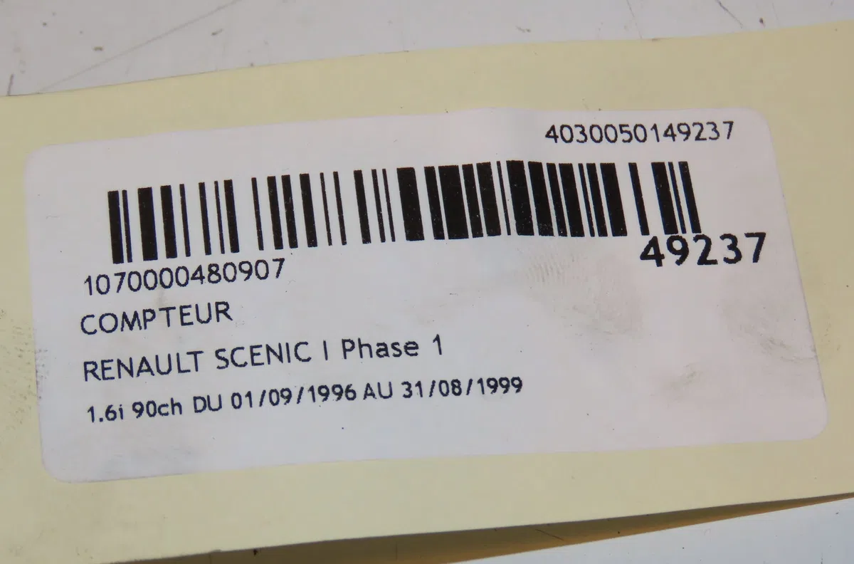 Compteur Renault MEGANE Scenic (JA0-1_) 1.6 e (ja0f) (1996-1999) occasion — photo 4