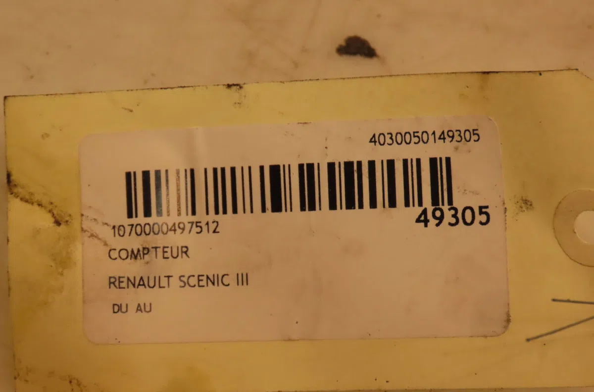 Compteur Renault SCÉNIC III (JZ0-1_) 1.2 tce (jz16) (2013) occasion — photo 4