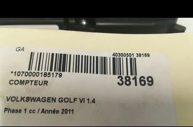 Compteur Volkswagen GOLF VI (5K1) 1.4 (2008-2012) 5 portes occasion — photo 3