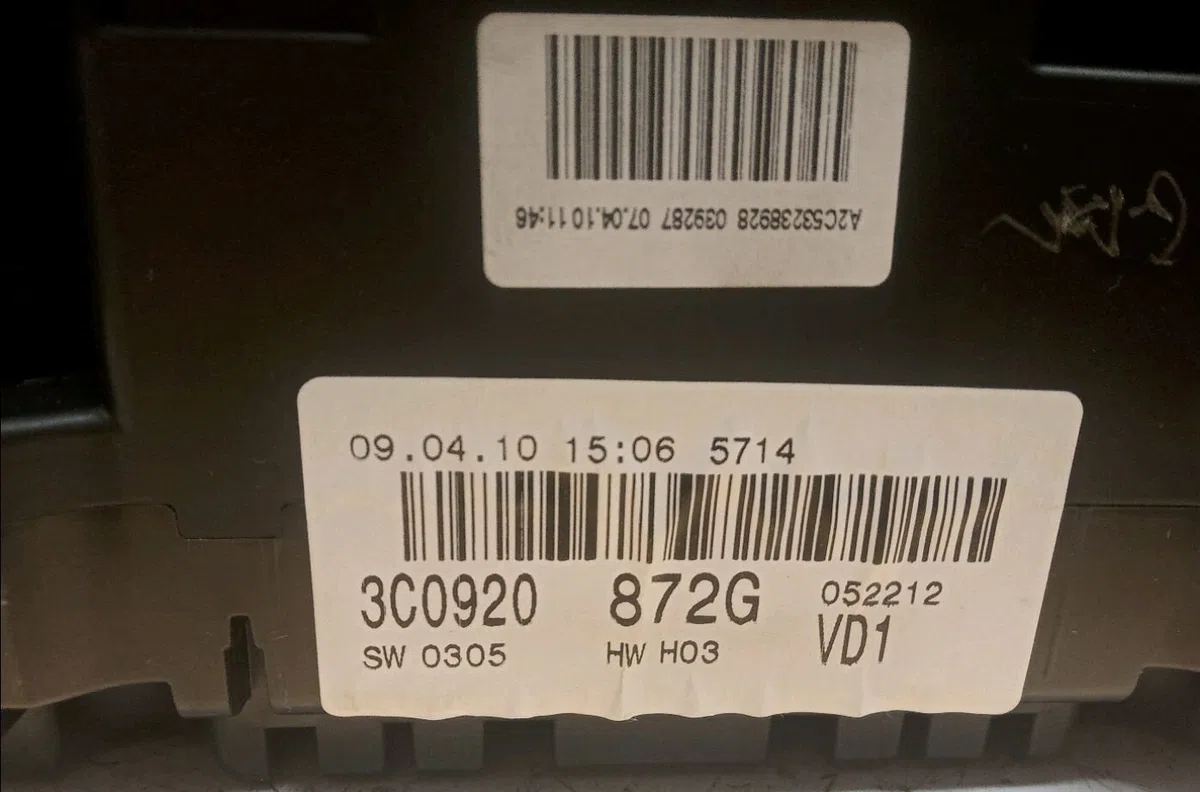 Compteur Volkswagen PASSAT B6 Variant (3C5) 2.0 tdi (2005-2010) 5 portes occasion — photo 3