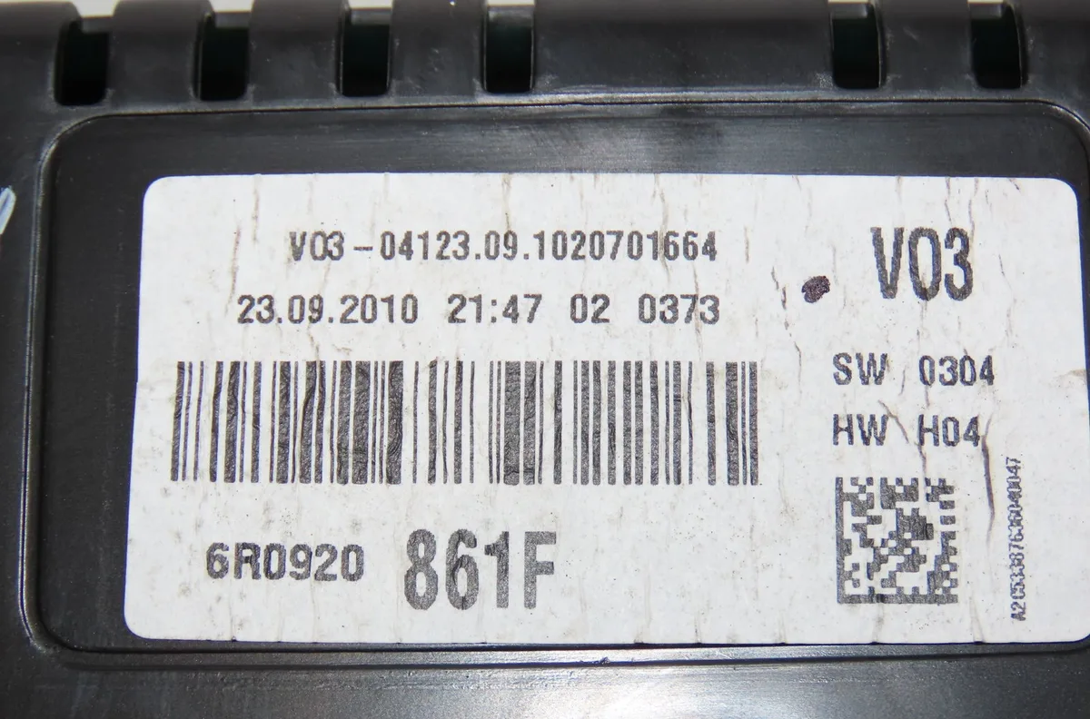 Compteur Volkswagen POLO V (6R1, 6C1) 1.2 tdi (2009) 5 portes occasion — photo 3