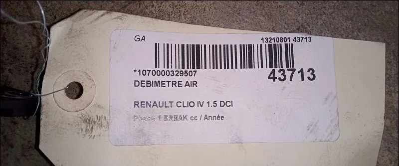 Debimetre air Renault CLIO IV Grandtour (KH_) 1.5 dci 90 (khn3, khn4) (2012) 5 portes occasion