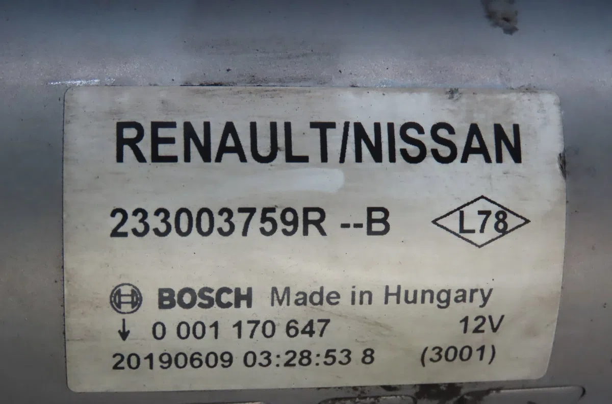 Démarreur Renault MEGANE IV 3-5 portes (B9A-M-N_) 1.5 blue dci 95 (b9a2) (2018) occasion