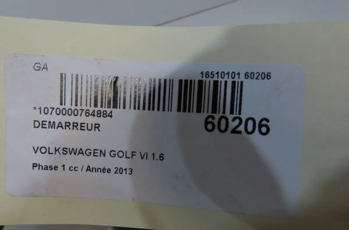 Démarreur Volkswagen GOLF VI (5K1) 1.6 tdi (2009-2012) 5 portes occasion