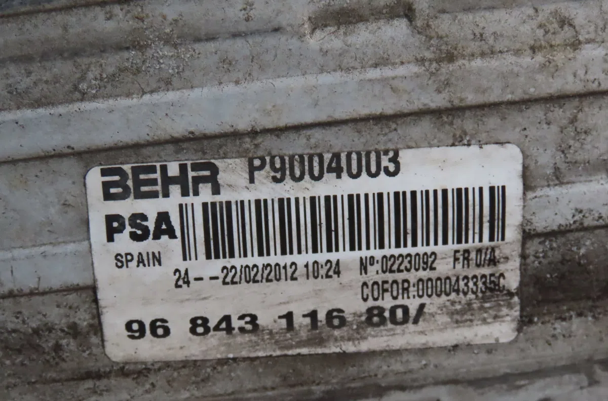 Echangeur air Peugeot 207-207 (WA_, WC_) 1.6 hdi (2006-2013) 5 portes occasion