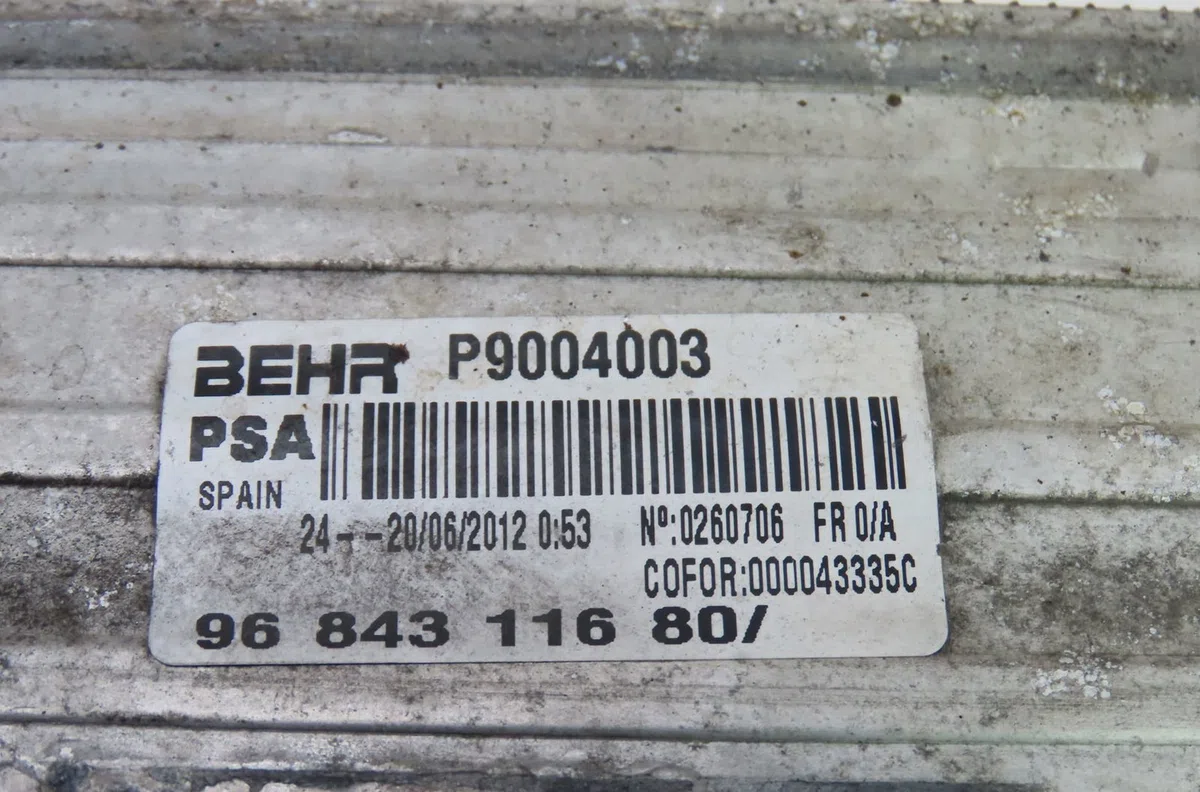 Echangeur air Peugeot 208 I (CA_, CC_) 1.6 hdi (2012) 5 portes occasion