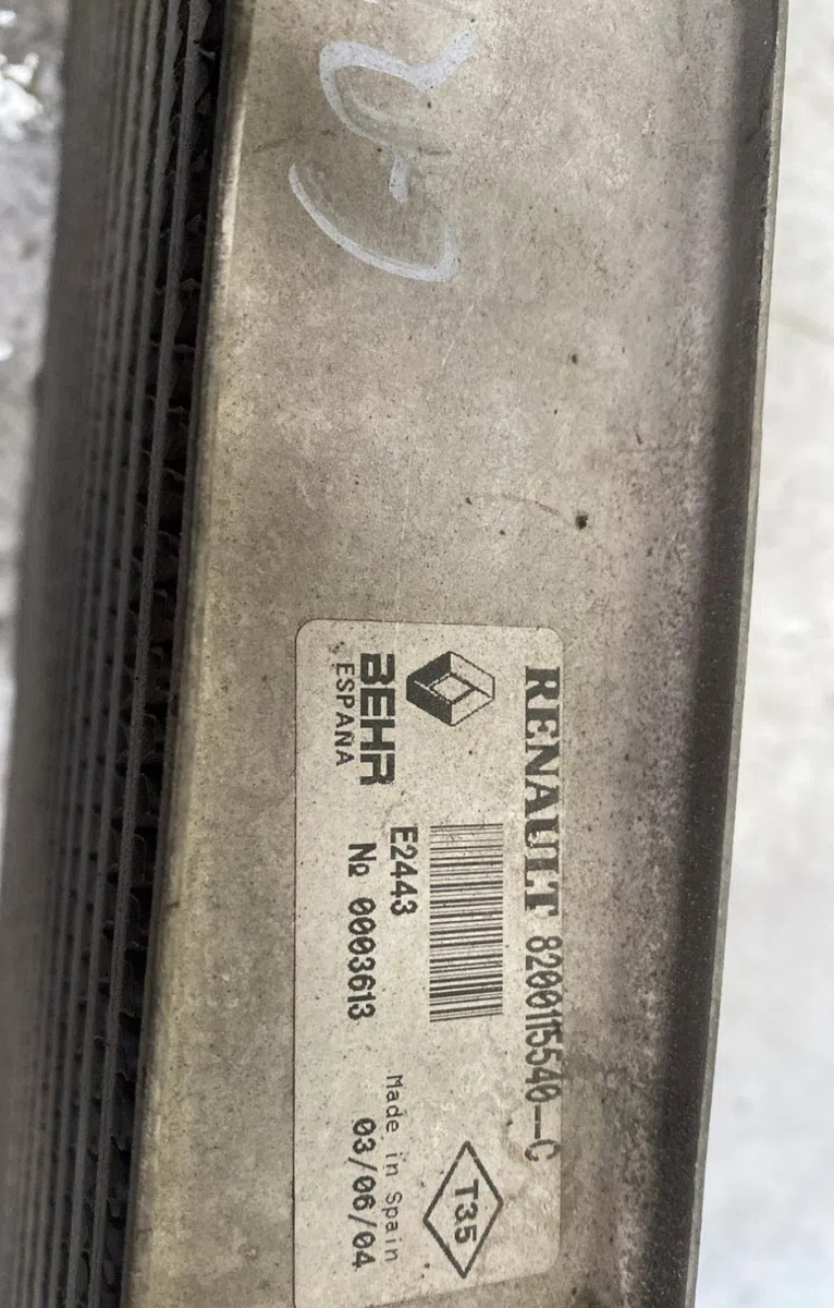 Echangeur air Renault GRAND SCÉNIC II (JM0-1_) 1.9 dci (jm0g, jm12, jm1g, jm2c) (2004-2006) occasion