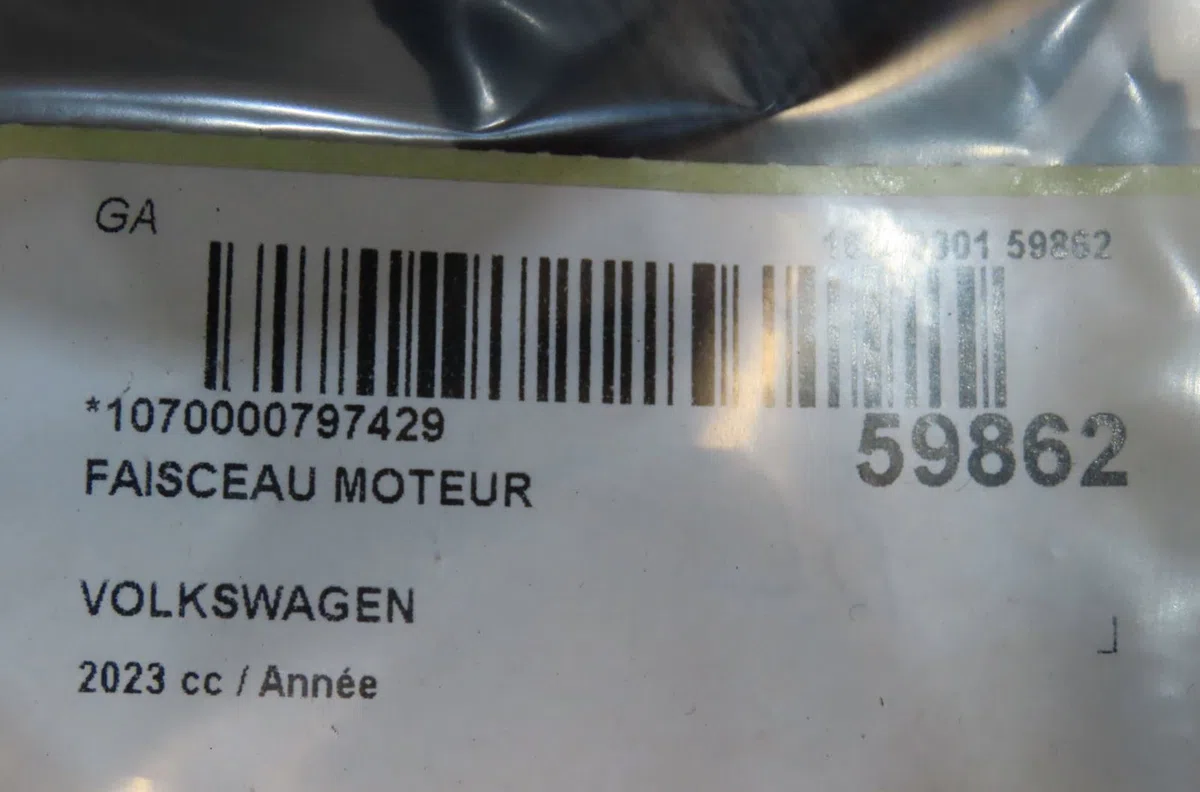 Faisceau moteur Volkswagen TRANSPORTER VI Camion plate-forme-Châssis (SFD, SFE, SFL, SF 2.0 tdi 4motion (2015-2019) occa