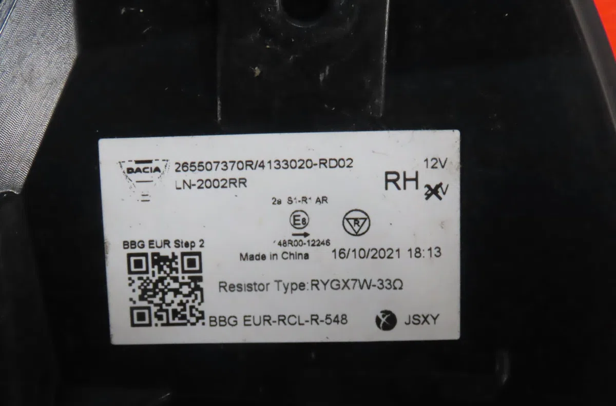 Feu arrière droit Dacia SPRING Ev (b6m1) (2020) 5 portes occasion