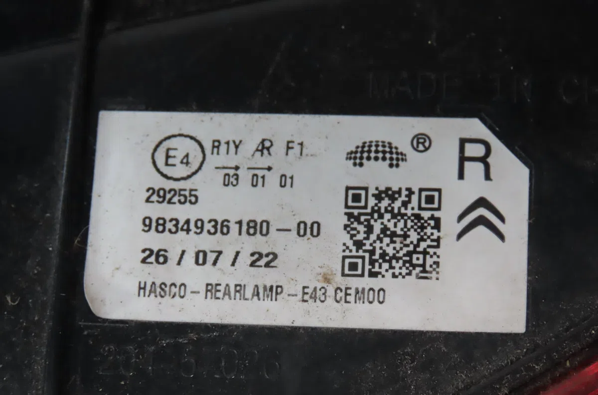 Feu arrière intérieur droit Citroen C5 X (ND_, NC_) Puretech 130 (nchnsp) (2021) occasion