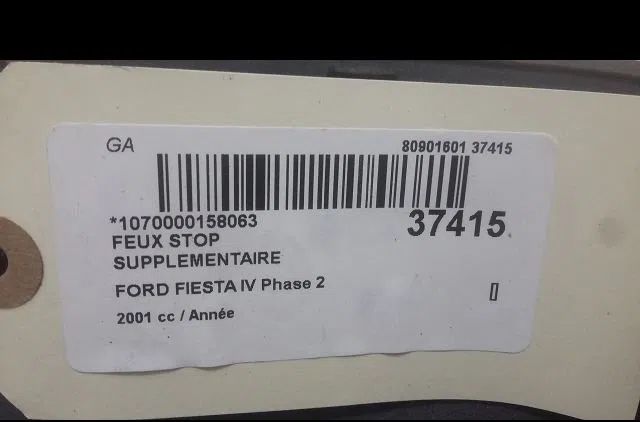 Feux stop supplementaire Ford FIESTA IV (JA_, JB_) 1.3 i (1995-2002) occasion