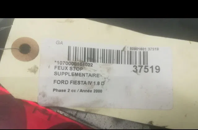Feux stop supplementaire Ford FIESTA IV (JA_, JB_) 1.8 d (1995-2000) occasion