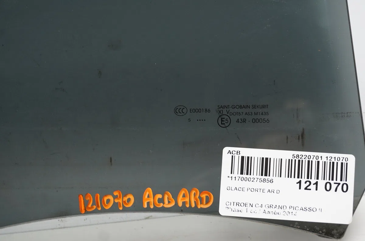 Glace porte ar d Citroen C4 GRAND PICASSO II (DA_, DE_) 1.6 hdi - bluehdi 115 (2013) occasion