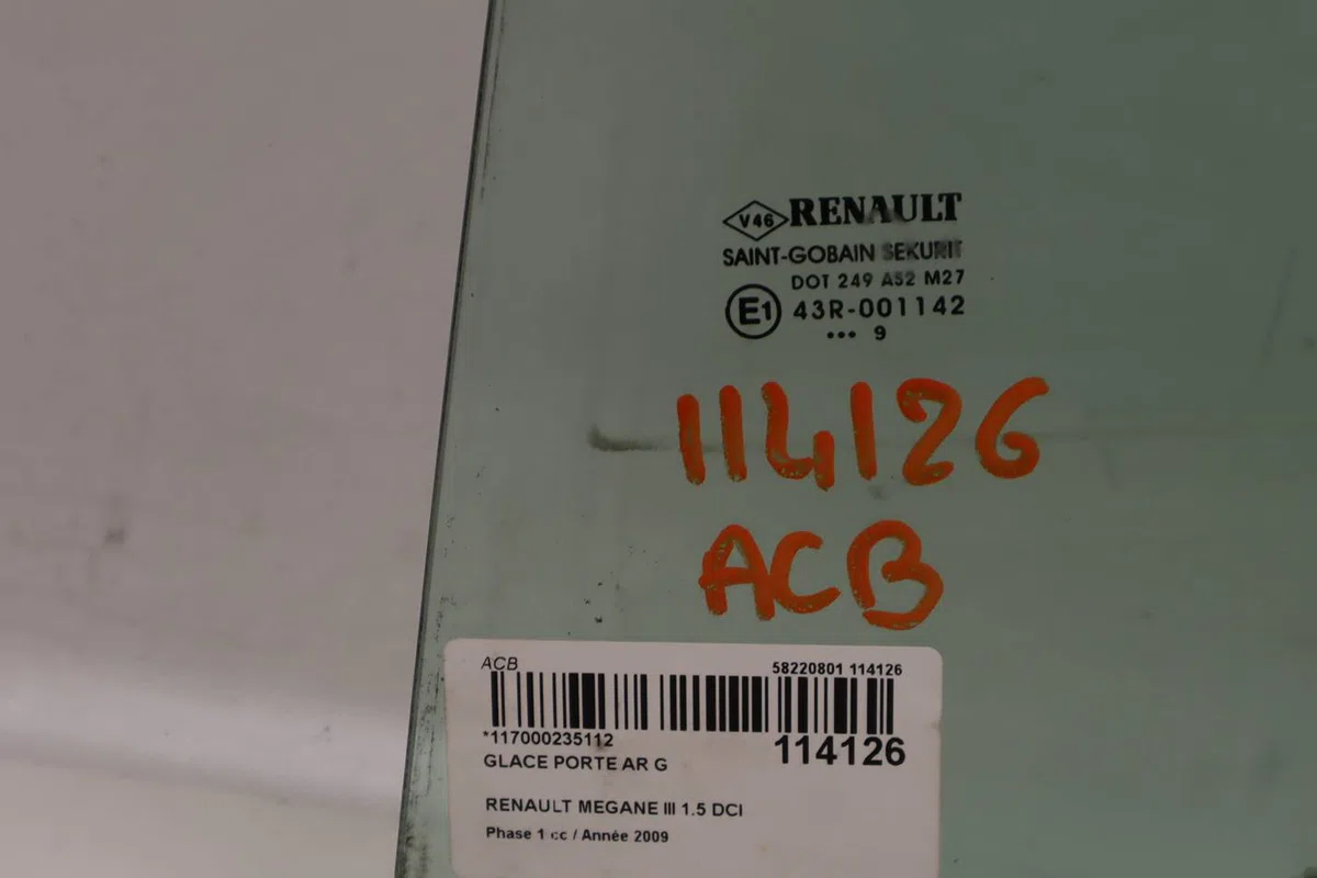 Glace porte ar g Renault MEGANE III 3-5 portes (BZ0-1_, B3_) 1.5 dci (2009) 5 portes occasion