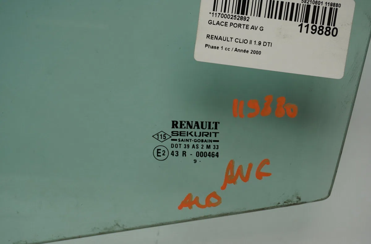 Glace porte av g Renault CLIO II (BB_, CB_) 1.9 dti (b-cb0u) (1999-2005) occasion
