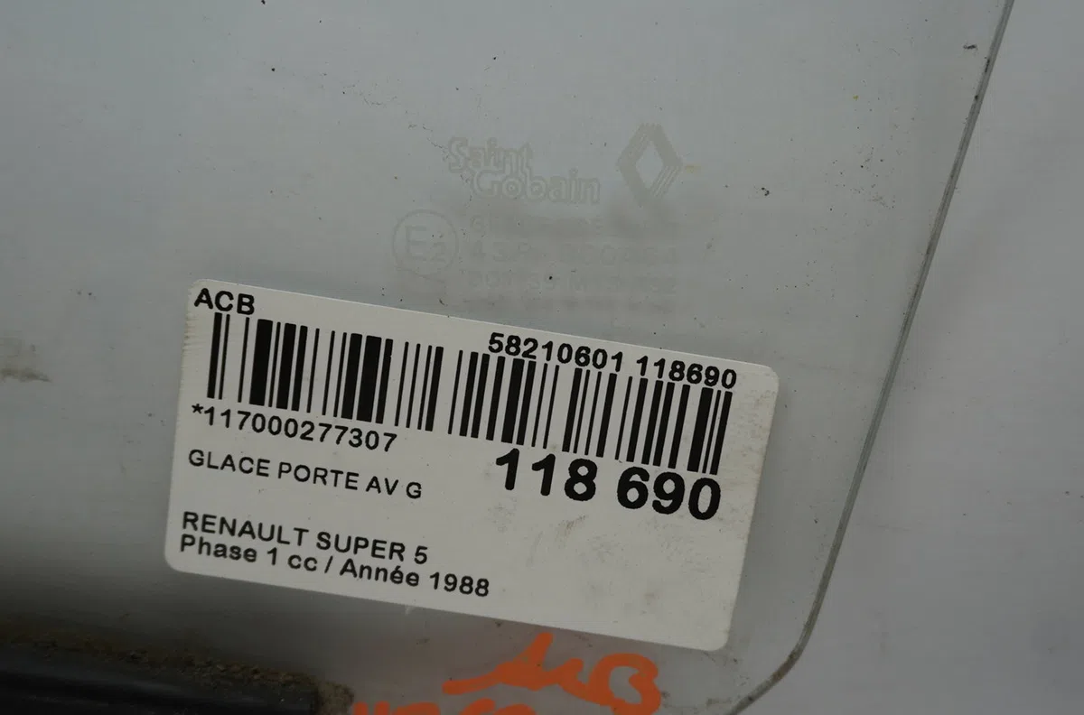 Glace porte av g Renault SUPER 5 (B-C40_) 1.1 (1989-1990) 5 portes occasion