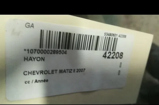 Hayon Chevrolet MATIZ (M200, M250) 0.8 (2005-2013) occasion
