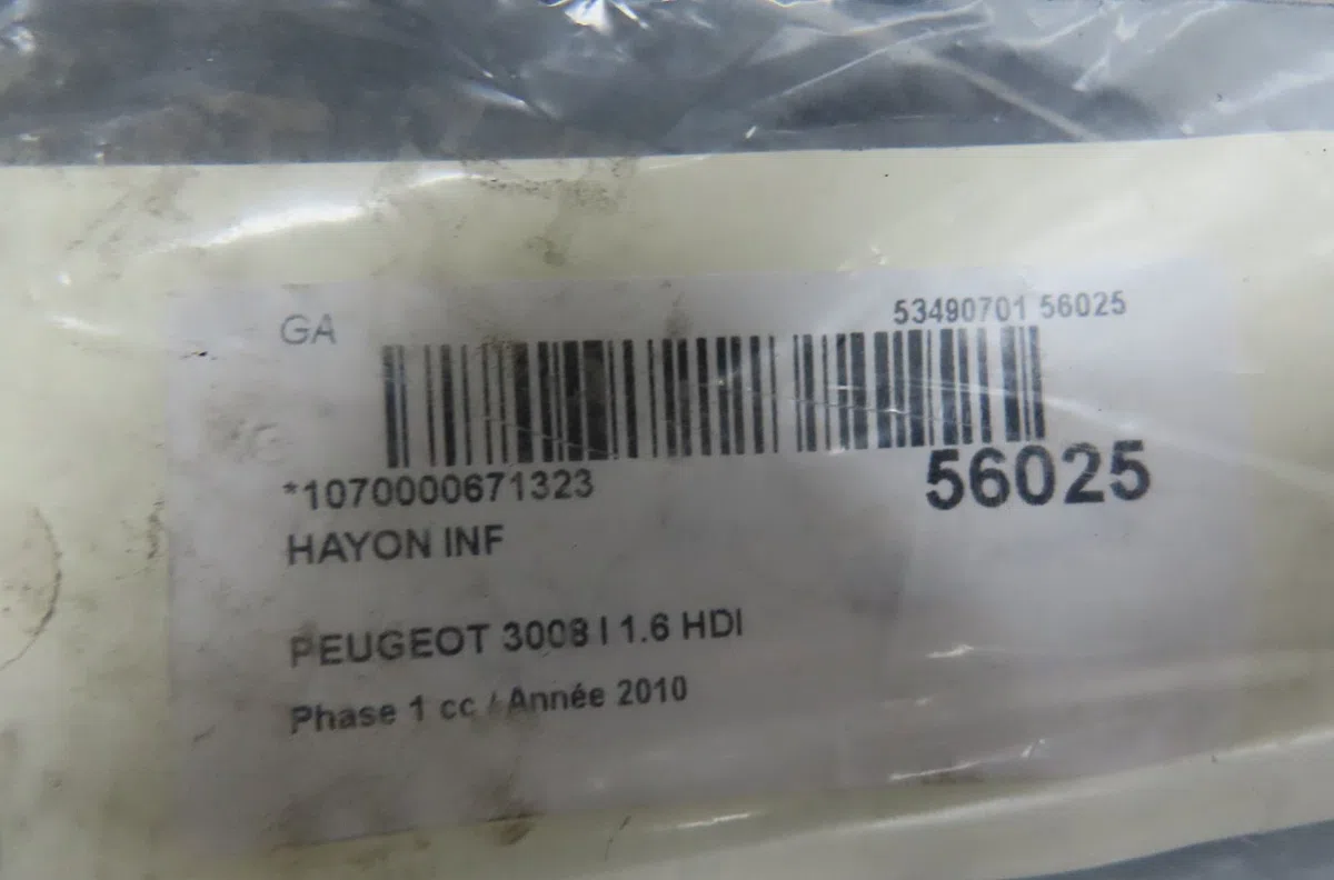 Hayon inf Peugeot 3008 Monospace (0U_) 1.6 hdi (2009-2016) 5 portes occasion