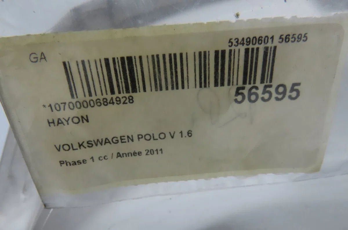 Hayon Volkswagen POLO V (6R1, 6C1) 1.6 tdi (2009) 5 portes occasion