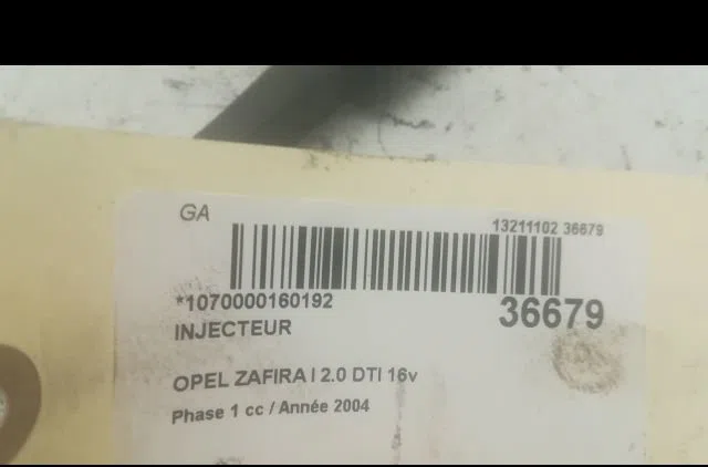 Injecteur Opel ZAFIRA A Monospace (T98) 2.0 dti 16v (f75) (2000-2005) 5 portes occasion