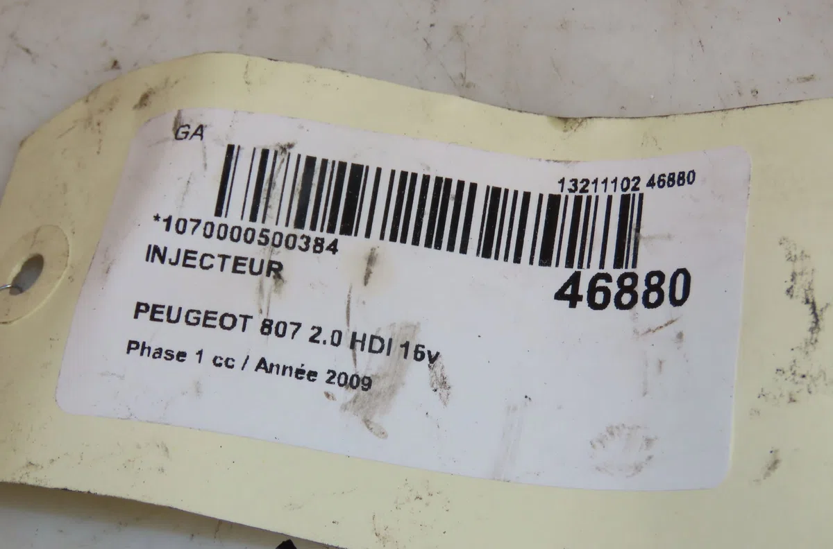 Injecteur Peugeot 807 (EB_) 2.0 hdi (2009) 5 portes occasion