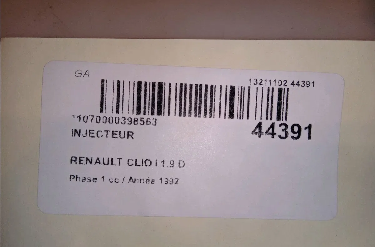 Injecteur Renault CLIO I (B-C57_, 5-357_) 1.9 d (b-c-s576, b-c-s57l) (1991-1998) occasion