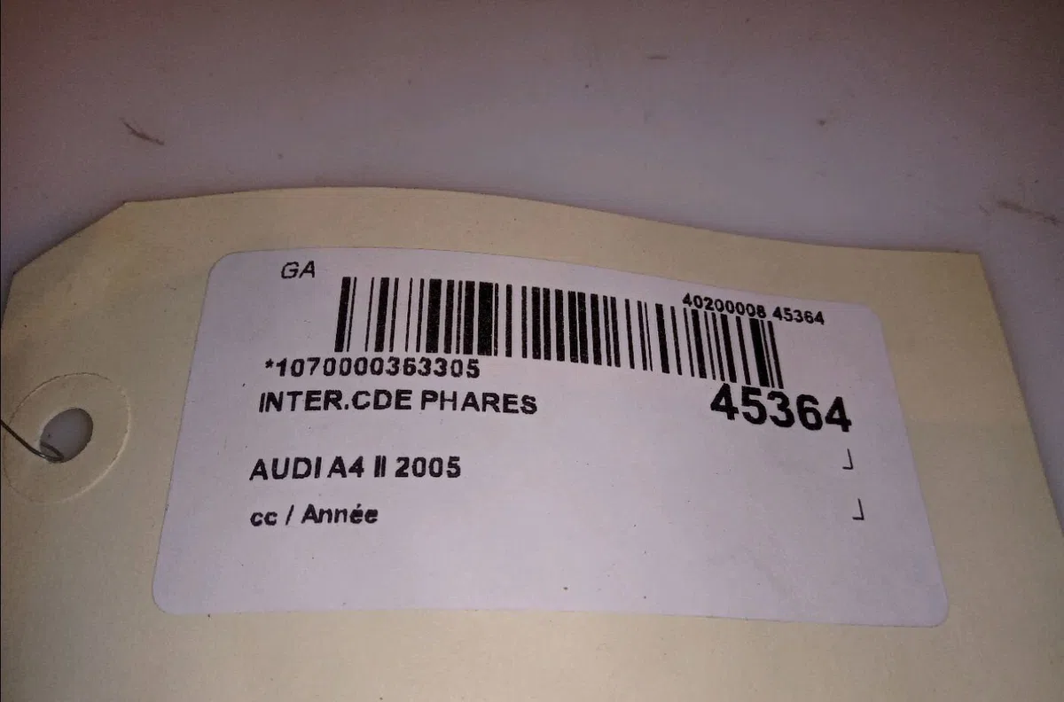 Interrupteur commande de phares Audi A4 B7 Avant (8ED) 2.0 tdi (2004-2008) occasion