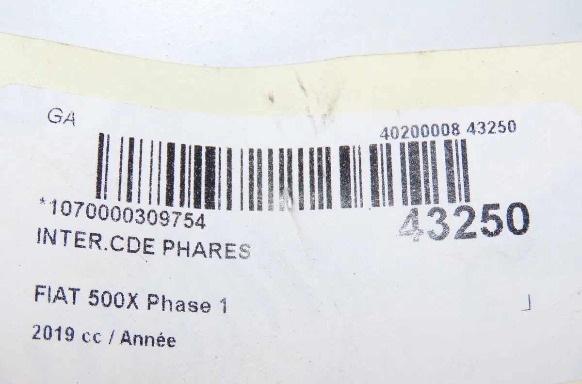 Interrupteur commande de phares Fiat 500X (334_) 1.3 (334.axr11) (2018) occasion