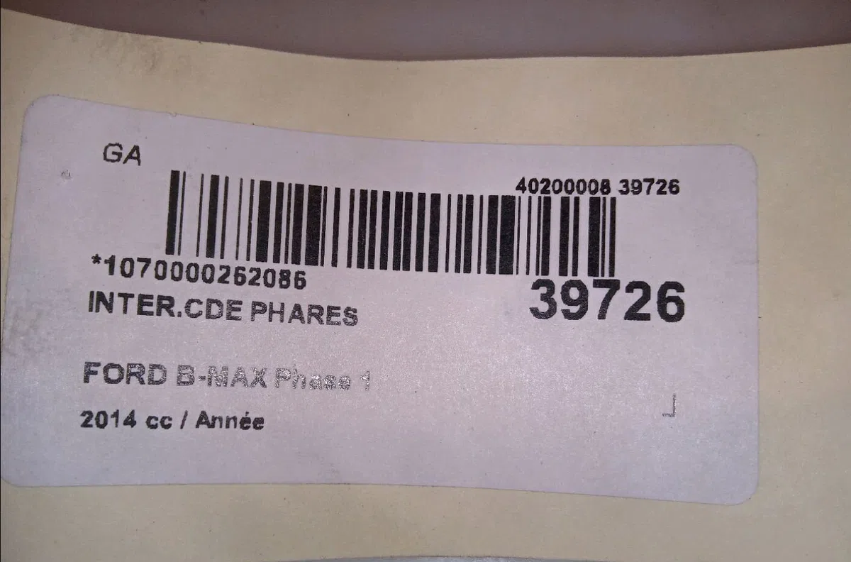 Interrupteur commande de phares Ford B-MAX (JK) 1.0 ecoboost (2012) occasion
