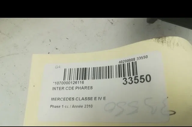 Interrupteur commande de phares Mercedes-benz CLASSE E Coupé (C207) E 350 cdi (207.322) (2009-2011) occasion
