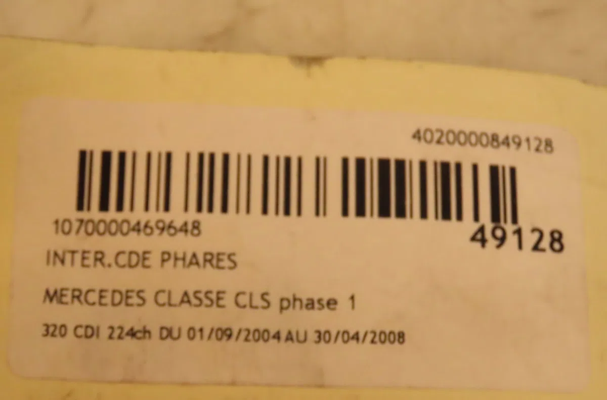 Interrupteur commande de phares Mercedes-benz CLS (C219) Cls 320 cdi (219.322) (2005-2010) occasion