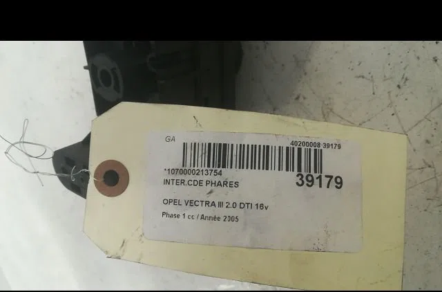 Interrupteur commande de phares Opel VECTRA C GTS (Z02) 1.9 cdti (f68) (2004-2009) occasion