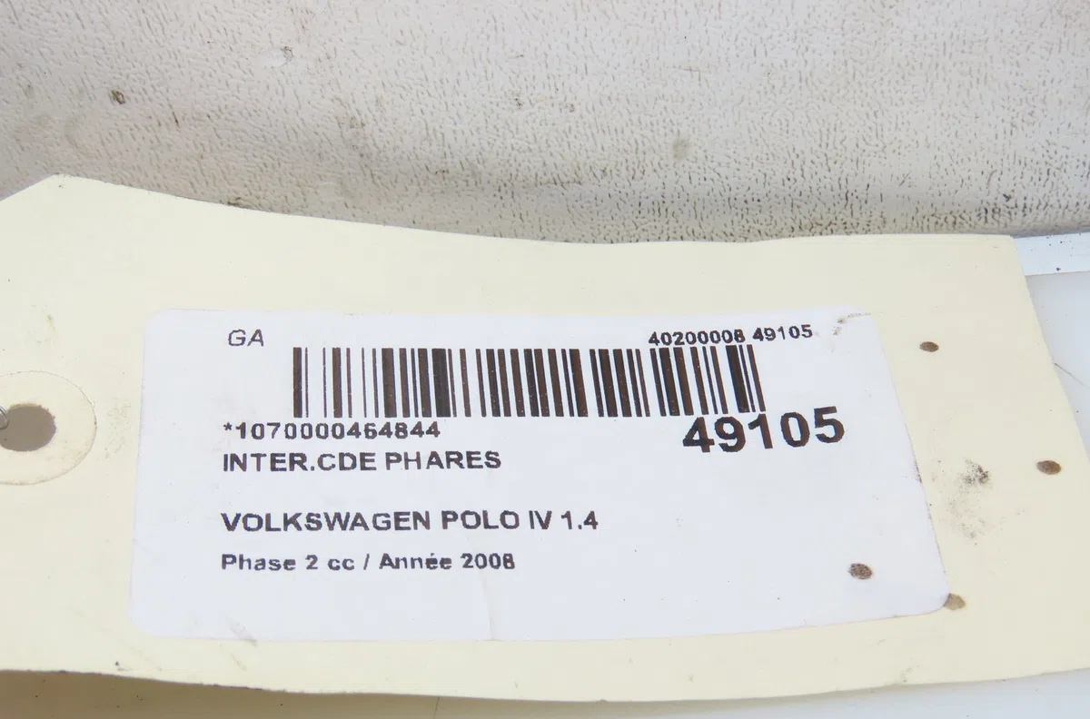 Interrupteur commande de phares Volkswagen POLO (9N_, 9A_) 1.4 tdi (2001-2005) 5 portes occasion