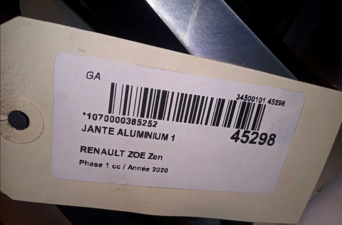 Jante aluminium Renault ZOE (BFM_) Zoe (bfmc, bfmd) (2019) occasion