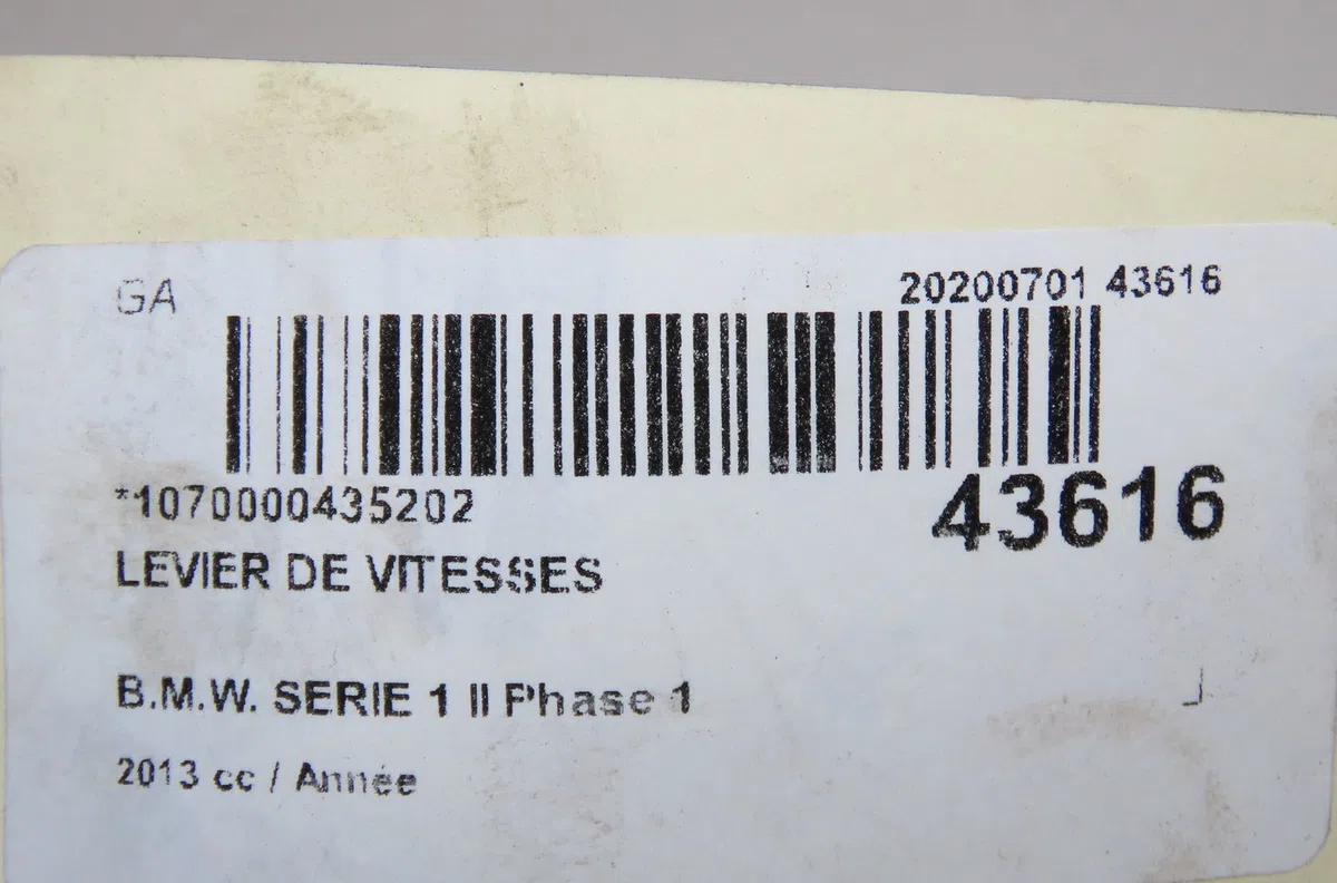 Levier de vitesses Bmw 1 (F20) 118 d (2011-2015) occasion