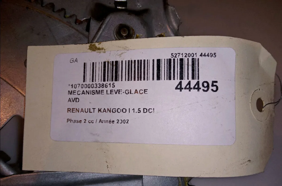 Mécanisme lève-glace avant droit Renault KANGOO Express (FC0-1_) 1.5 dci (fc08, fc09) (2003) occasion