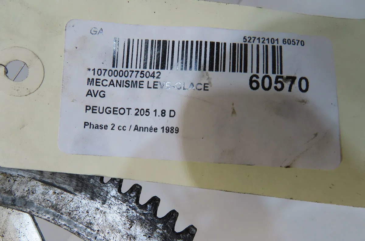 Mécanisme lève-glace avant gauche Peugeot 205 II (20A-C) 1.7 diesel (1987-1998) occasion