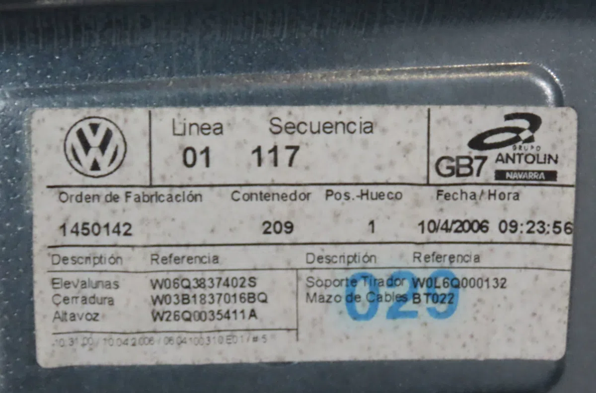 Mecanisme  moteur lève-glace avant droit Volkswagen POLO (9N_, 9A_) 1.4 tdi (2001-2005) 3 portes occasion