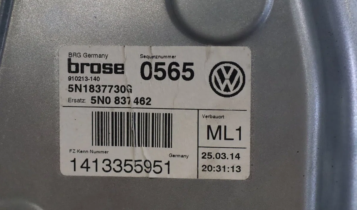 Mecanisme  moteur lève-glace avant droit Volkswagen TIGUAN (5N_) 2.0 tdi 4motion (2007-2018) occasion